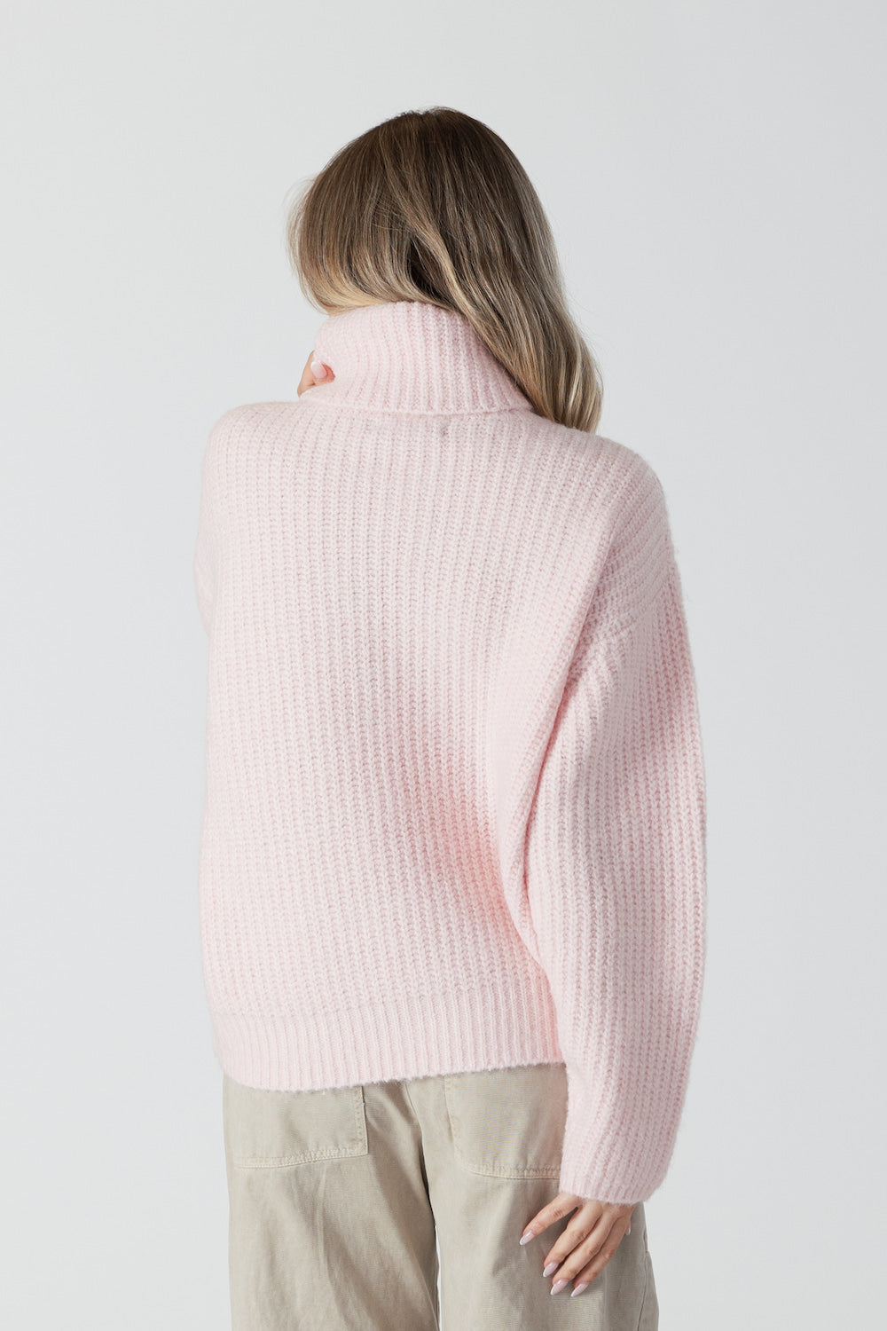 Lyla & Luxe Sahar Ribbed Turtleneck - Pink Clothing - Tops - Tunics by Lyla & Luxe | Grace the Boutique