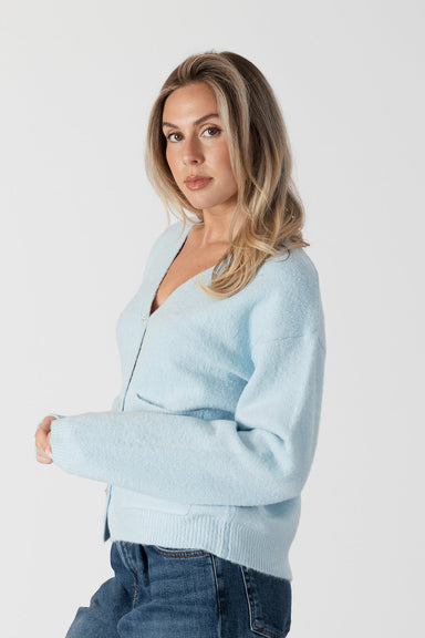 Lyla & Luxe Stella Cardi - Blue Clothing - Tops - Sweaters - Cardigans by Lyla & Luxe | Grace the Boutique