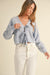 Mable Bow Detail Sweater - Blue Clothing - Tops - Sweaters - Cardigans by Mable | Grace the Boutique