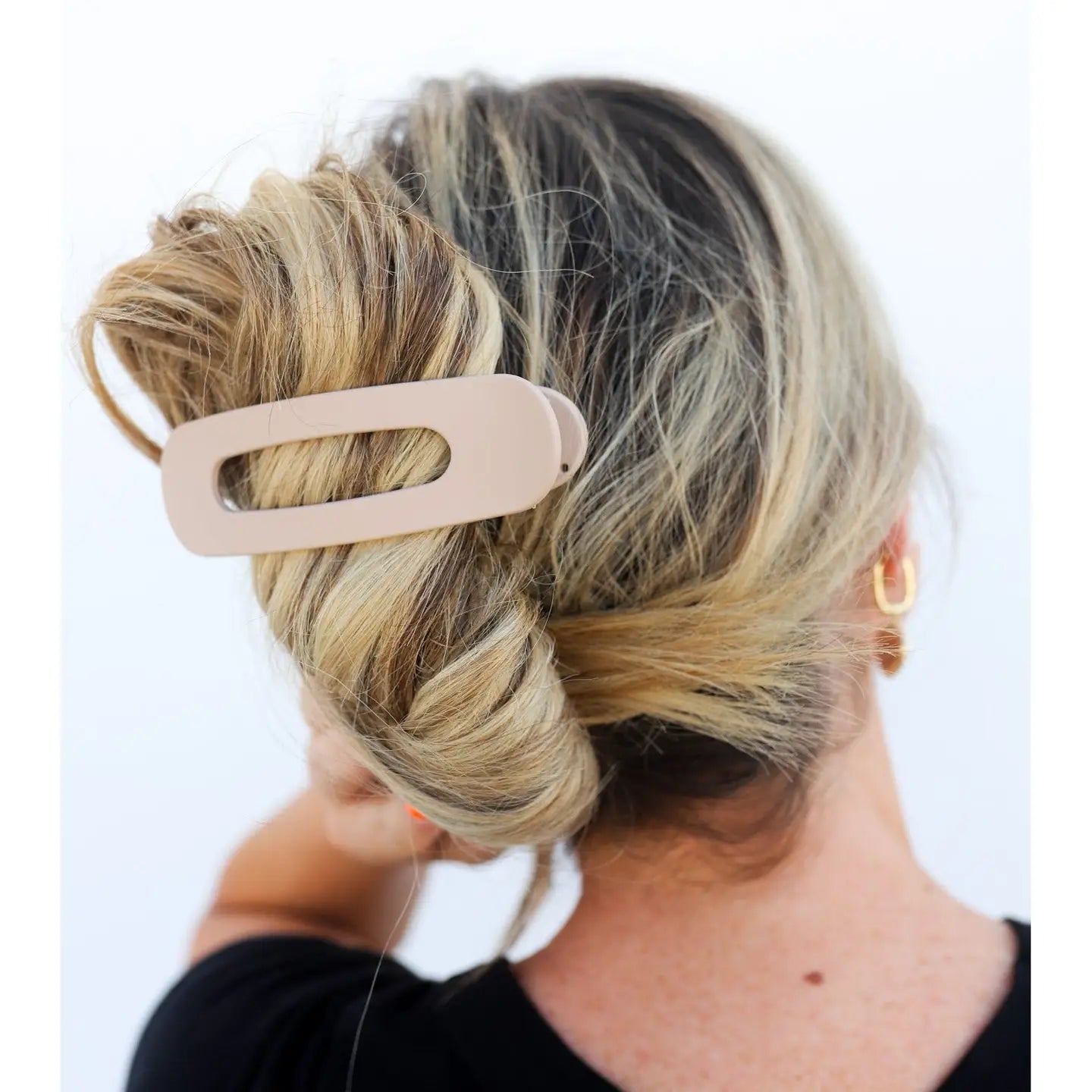 KAXI Flat Everyday Hair Clip - Matte Bone