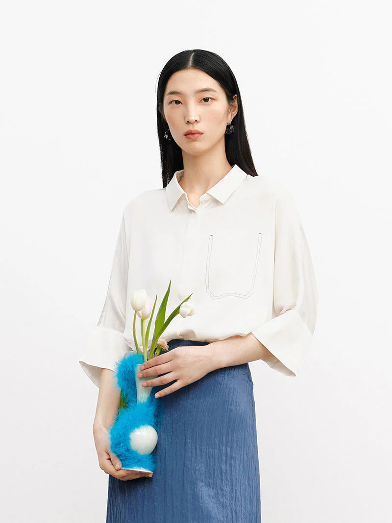 Meilleur Moment Boxy Shirt - White