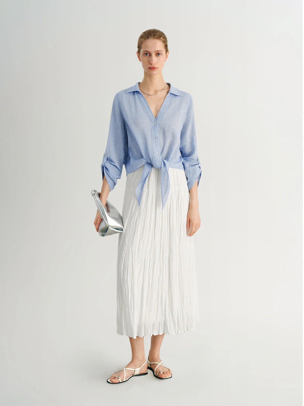 Meilleur Moment Lightweight Blouse - Blue