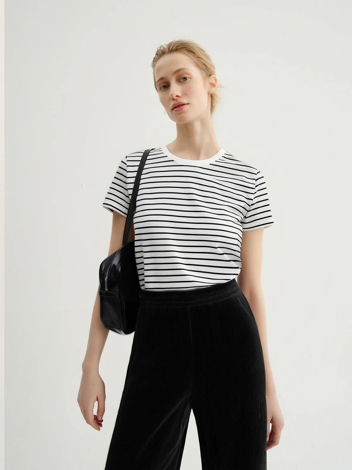 Meilleur Moment Striped Tee - White