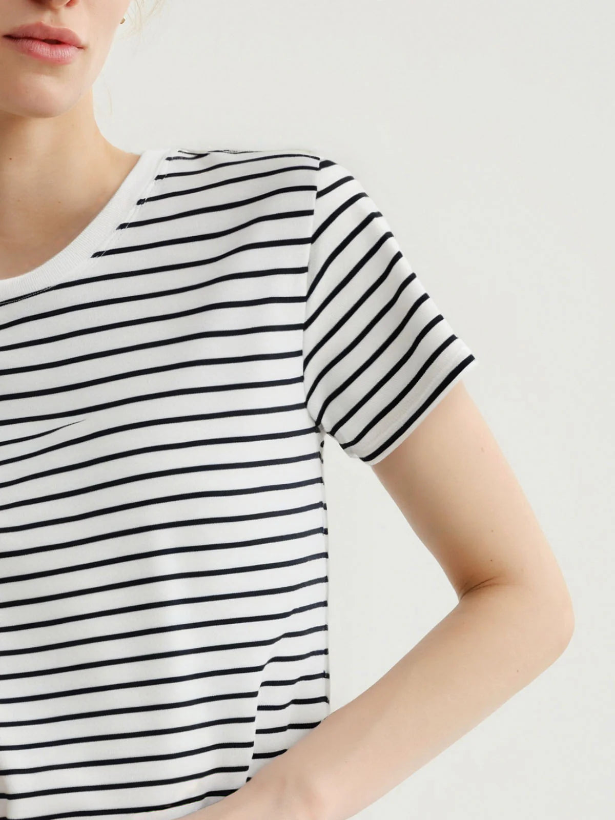 Meilleur Moment Striped Tee - White