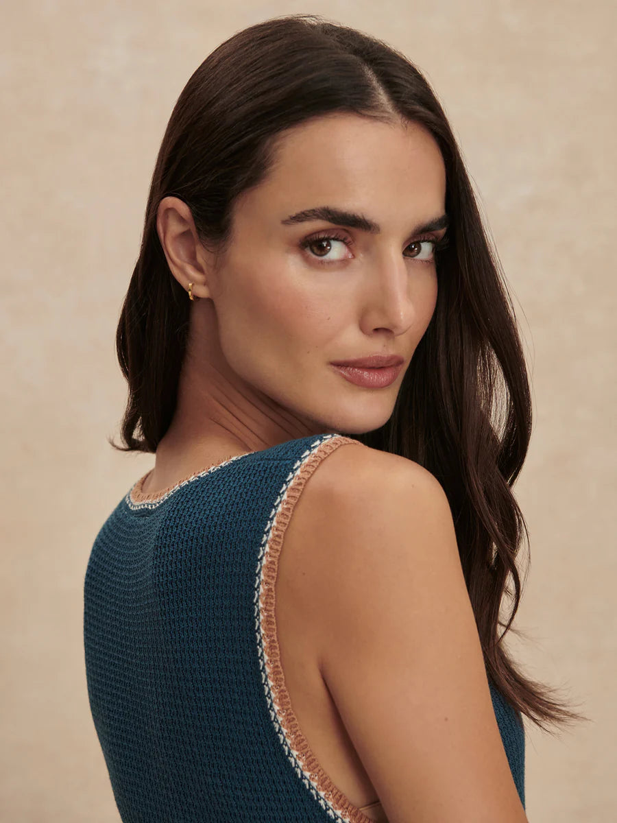 Varley Mikel Knit Dress - Heron Blue