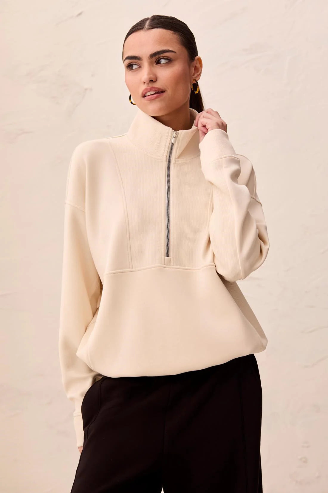 Tribal Techno Lux Half Zip - Moonstone