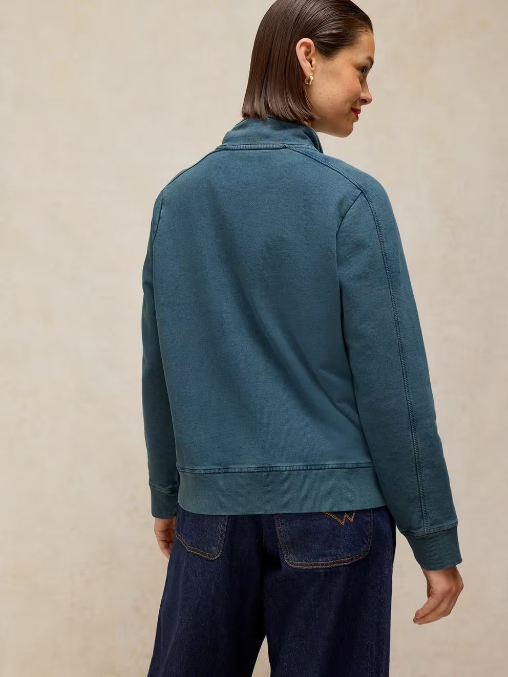 White Stuff Natalie Funnel Sweatshirt - Dark Blue
