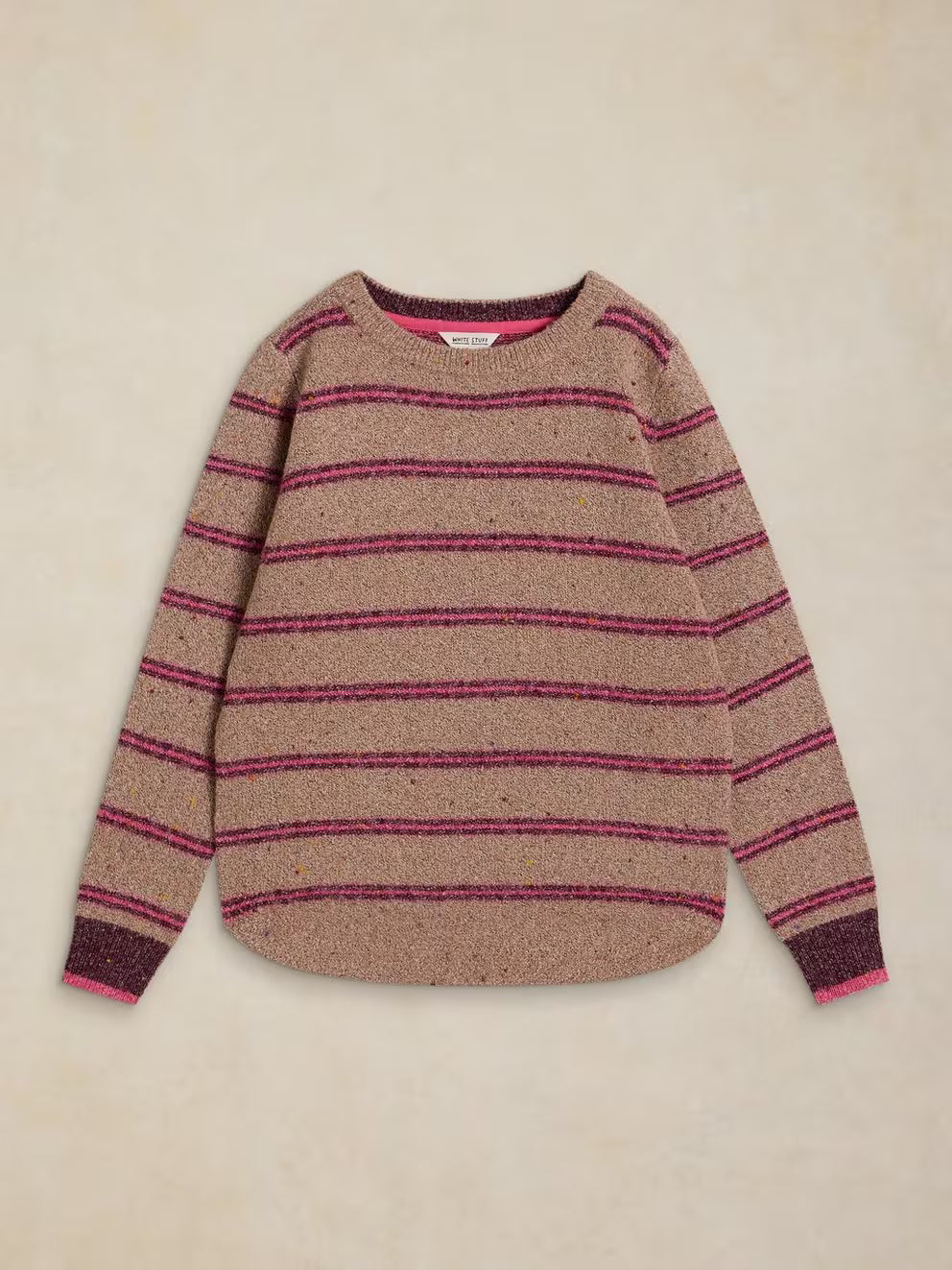 White Stuff Talia Stripe Jumper - Natural Multi