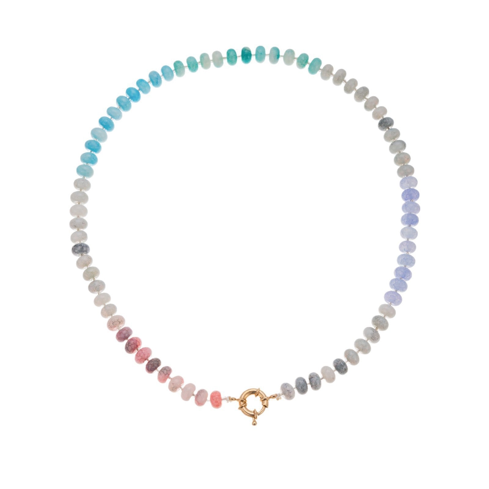 Natural Stone Glass Mixed Necklace
