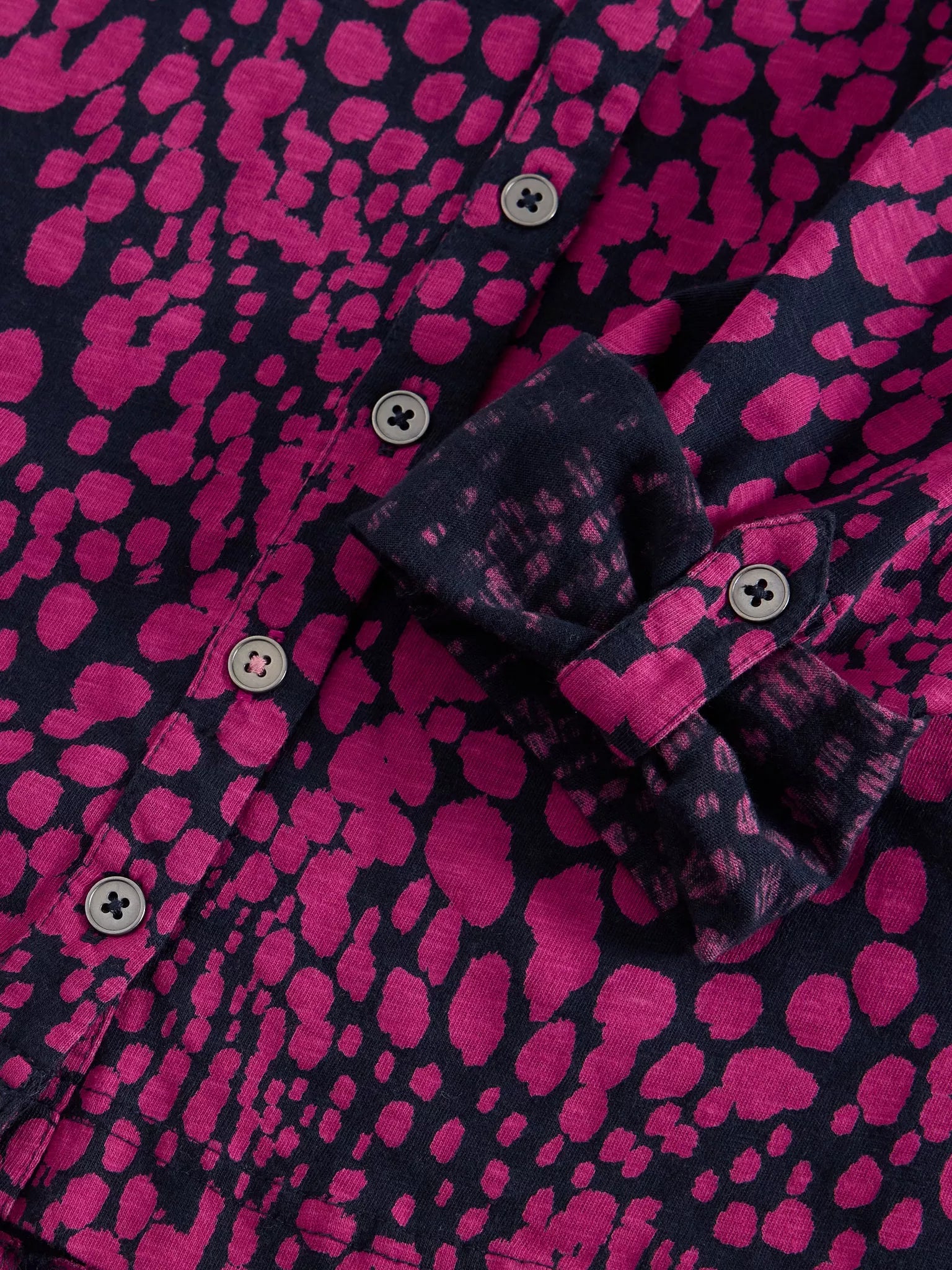 White Stuff Annie Jersey Shirt - Navy Print Winter 26