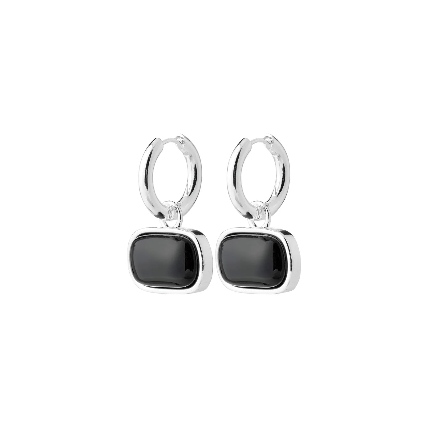Pilgrim Now Earrings - Silver/Black