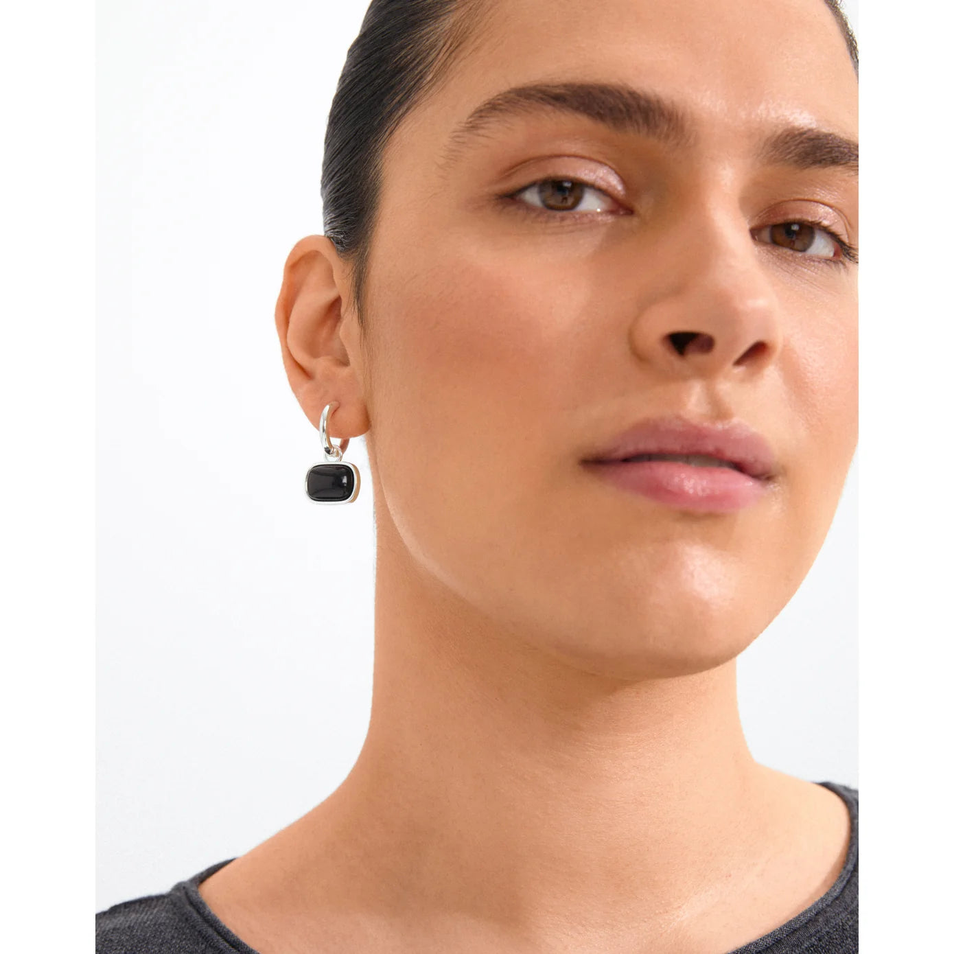 Pilgrim Now Earrings - Silver/Black