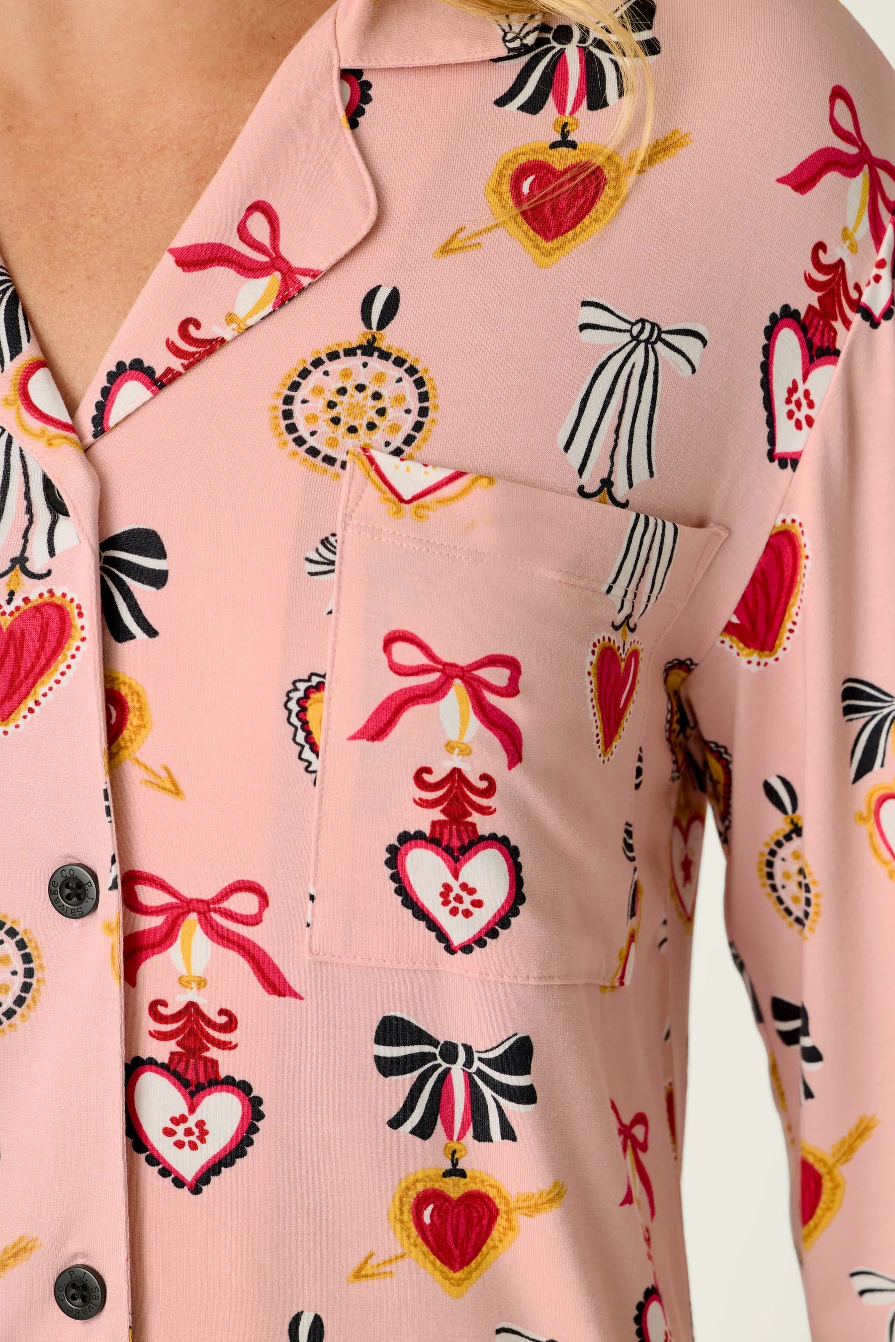 PJ Salvage Soiree Dreams Nightshirt - Iced Rose