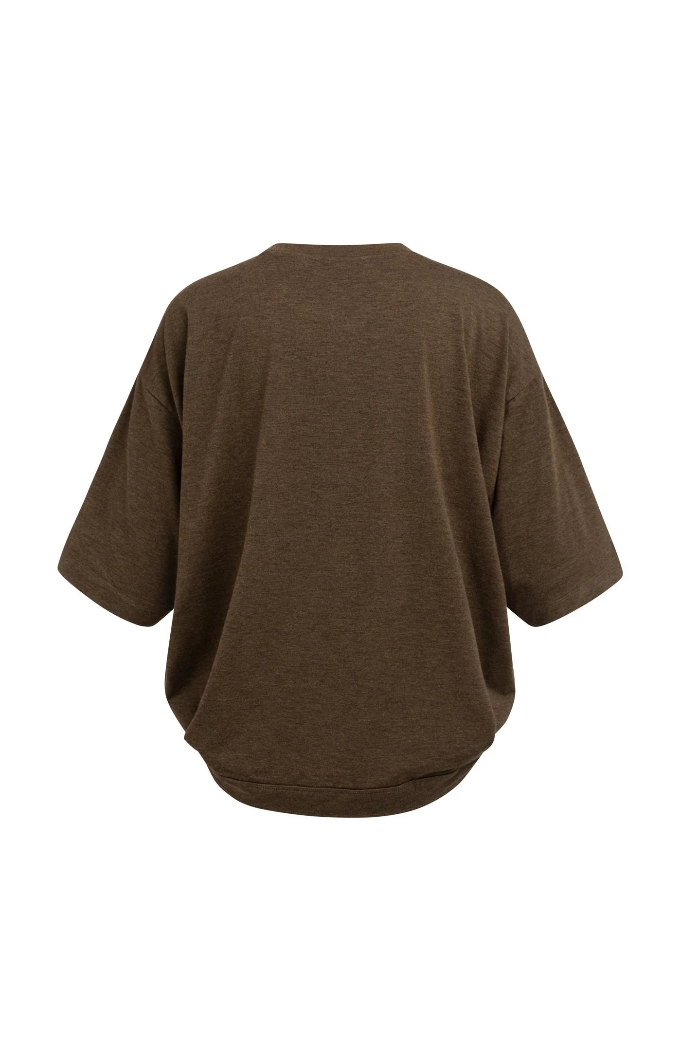 Yaya Oversized Jersey Tee - Slate Brown