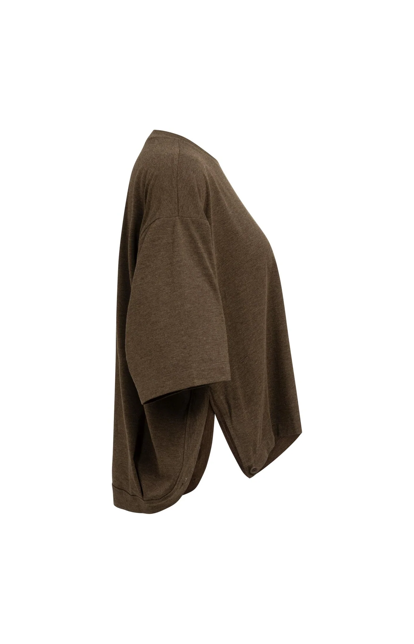 Yaya Oversized Jersey Tee - Slate Brown