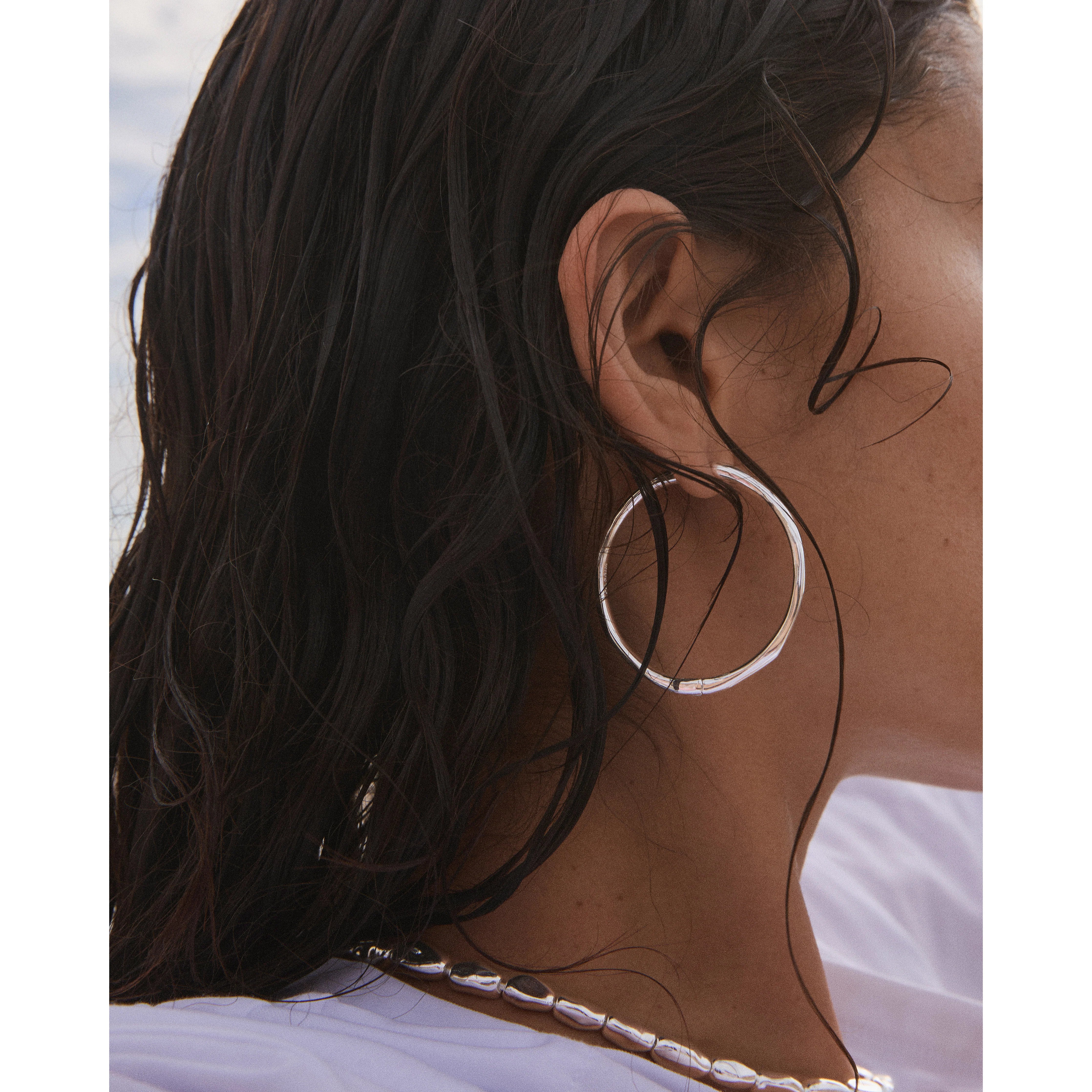 Pilgrim Presence Hoop Earrings - Silver