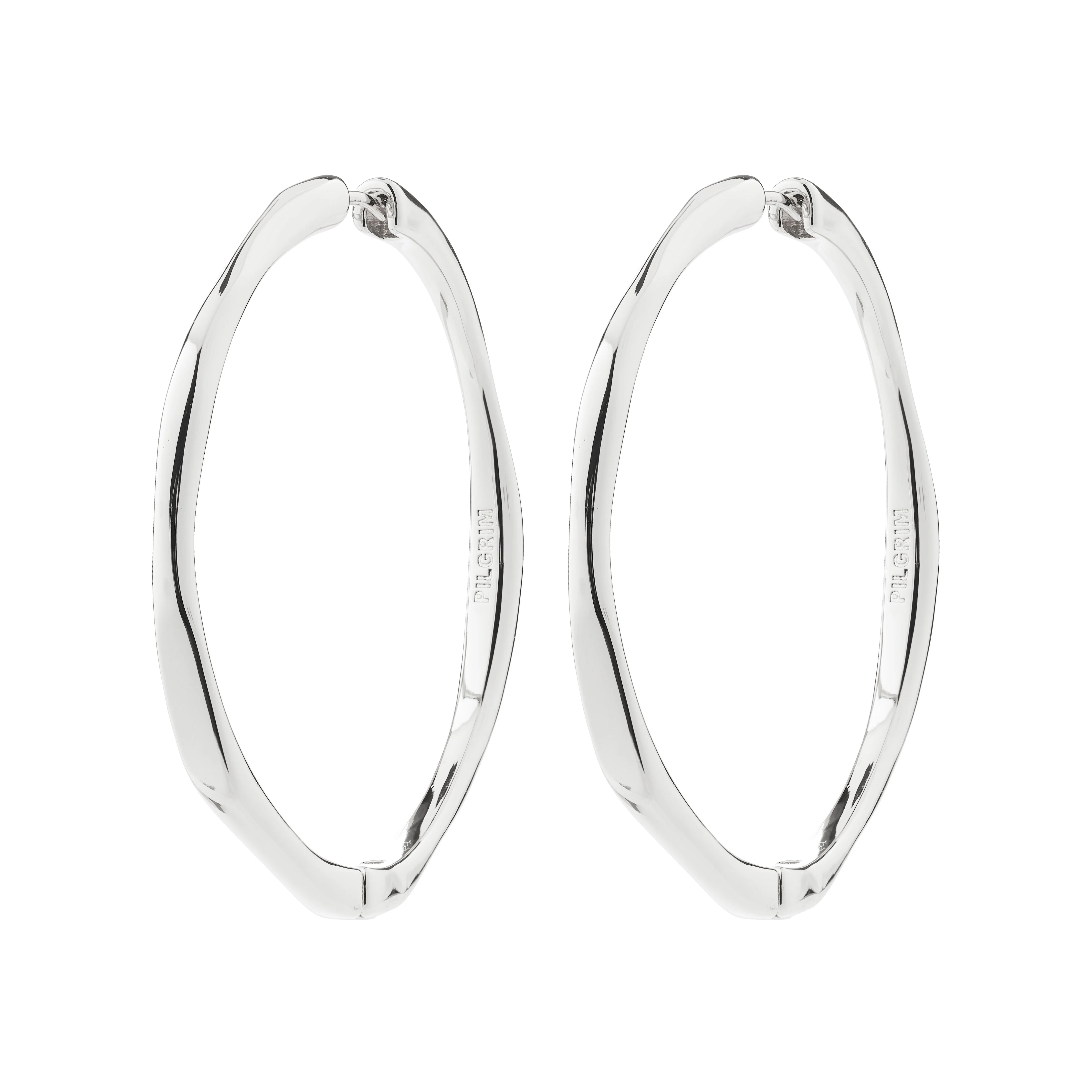 Pilgrim Presence Hoop Earrings - Silver