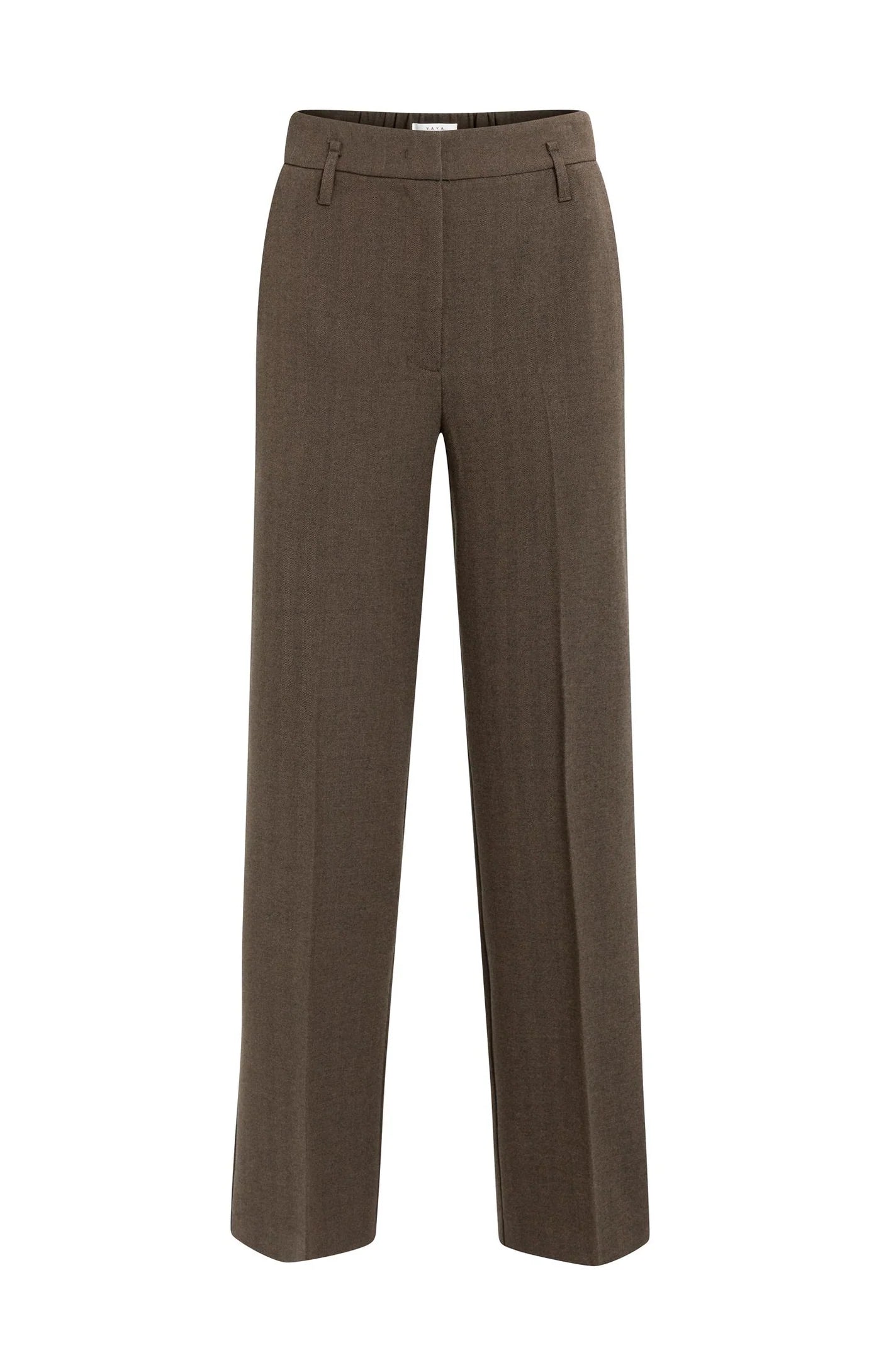 Yaya Straight Leg Dress Pant - Cocoa Brown Melange