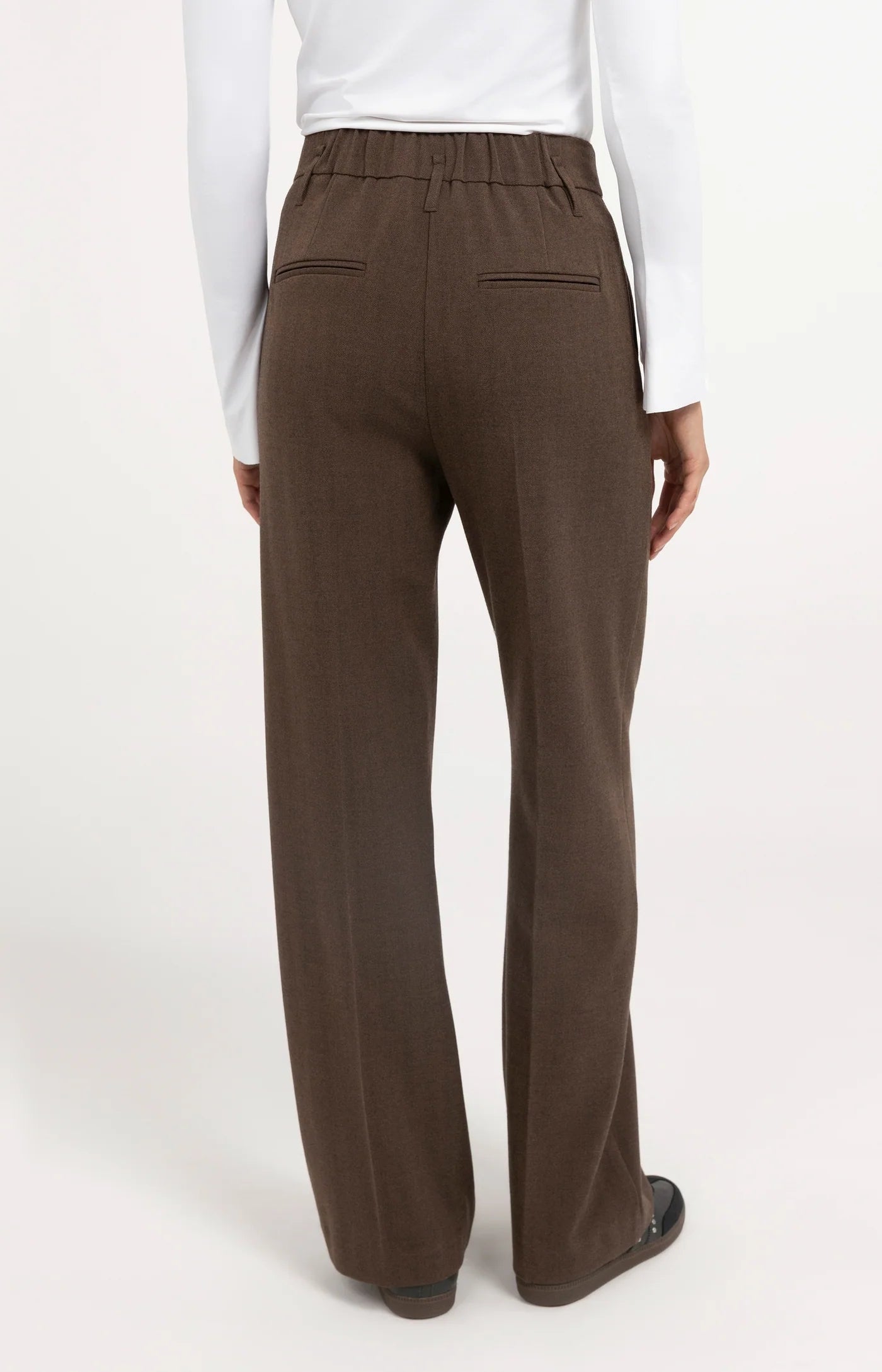 Yaya Straight Leg Dress Pant - Cocoa Brown Melange