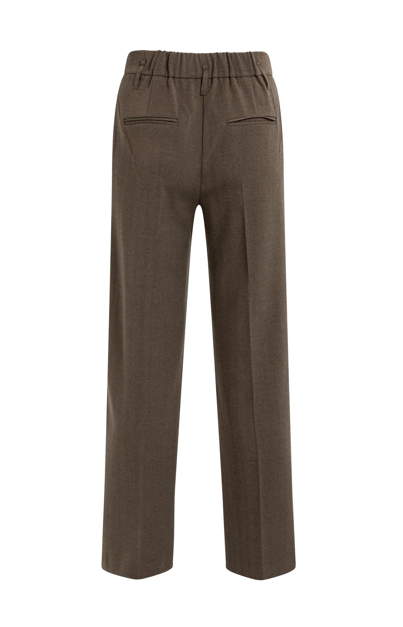 Yaya Straight Leg Dress Pant - Cocoa Brown Melange