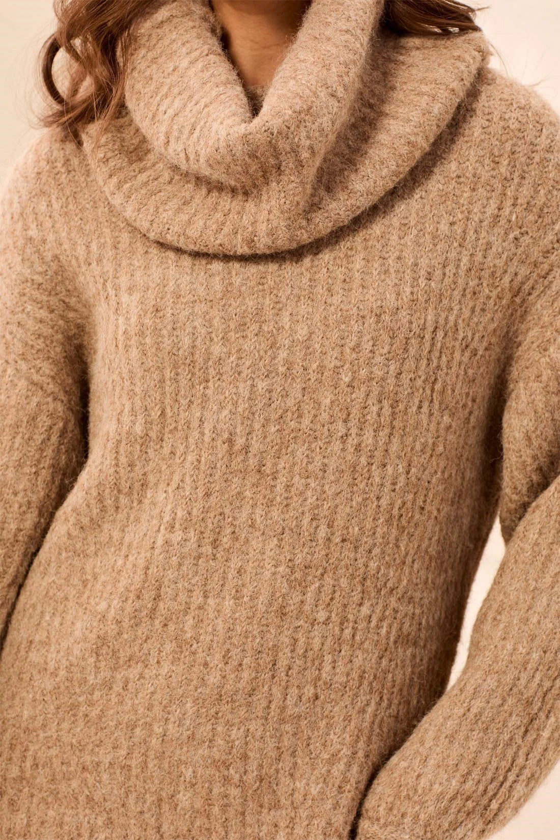 Tribal Funnel Neck Sweater - Pashmina