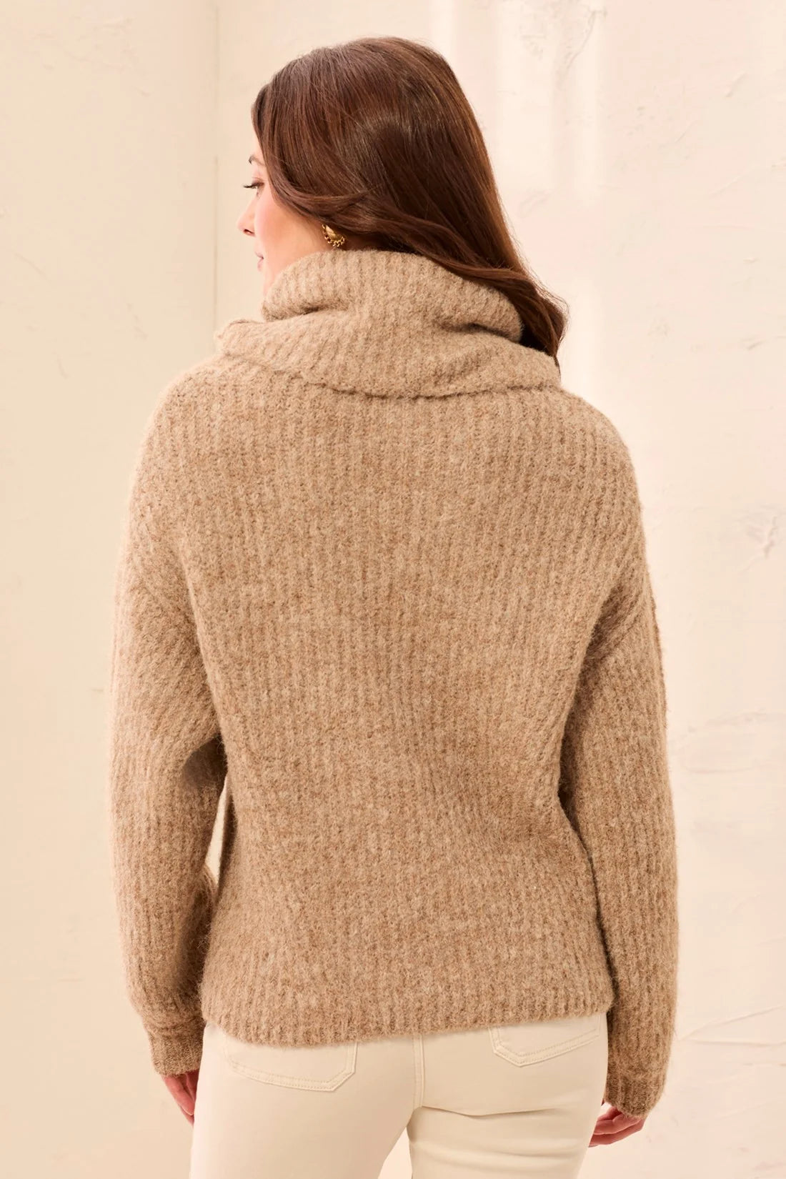 Tribal Funnel Neck Sweater - Pashmina