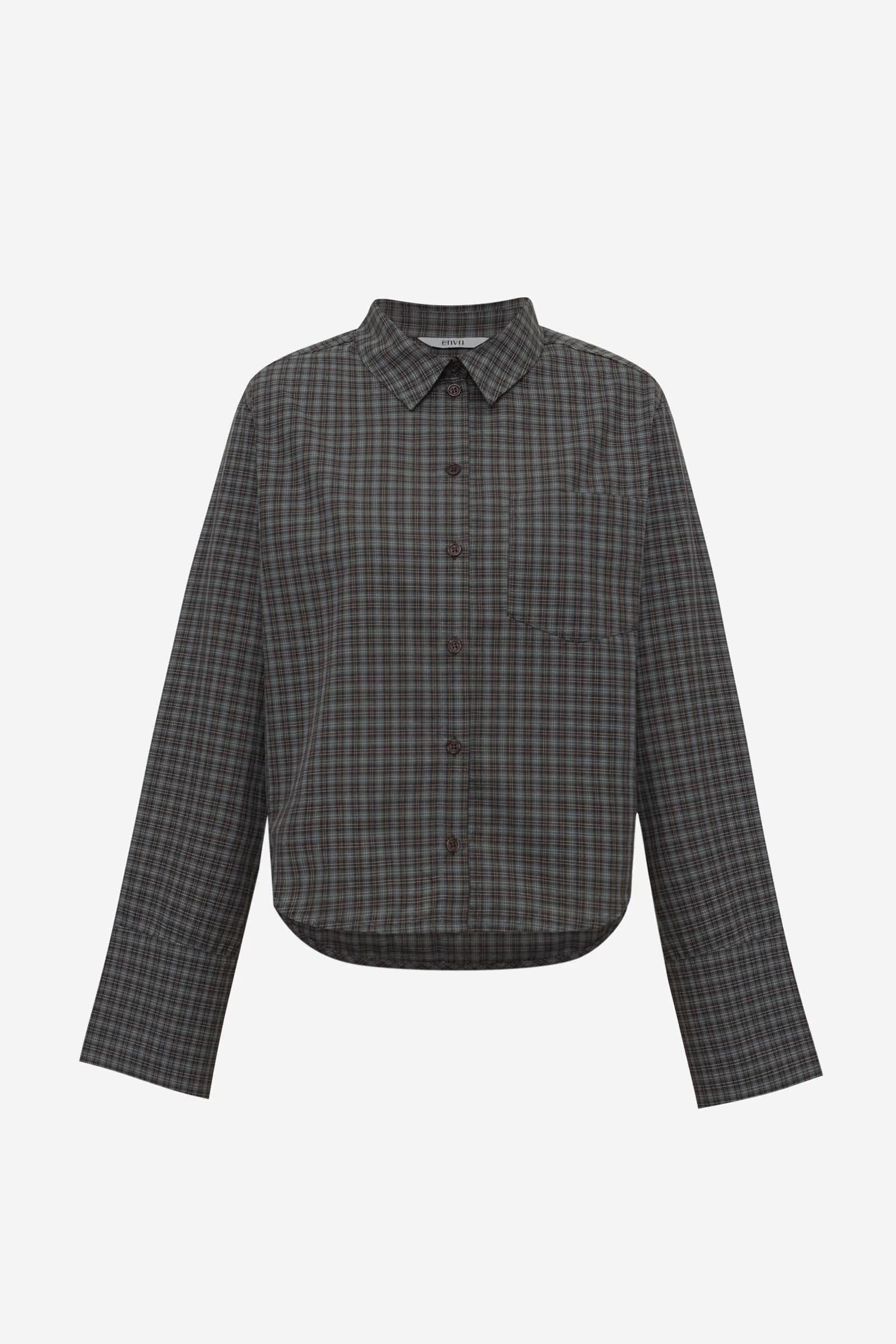 Envii Web Short Shirt - Pine Check