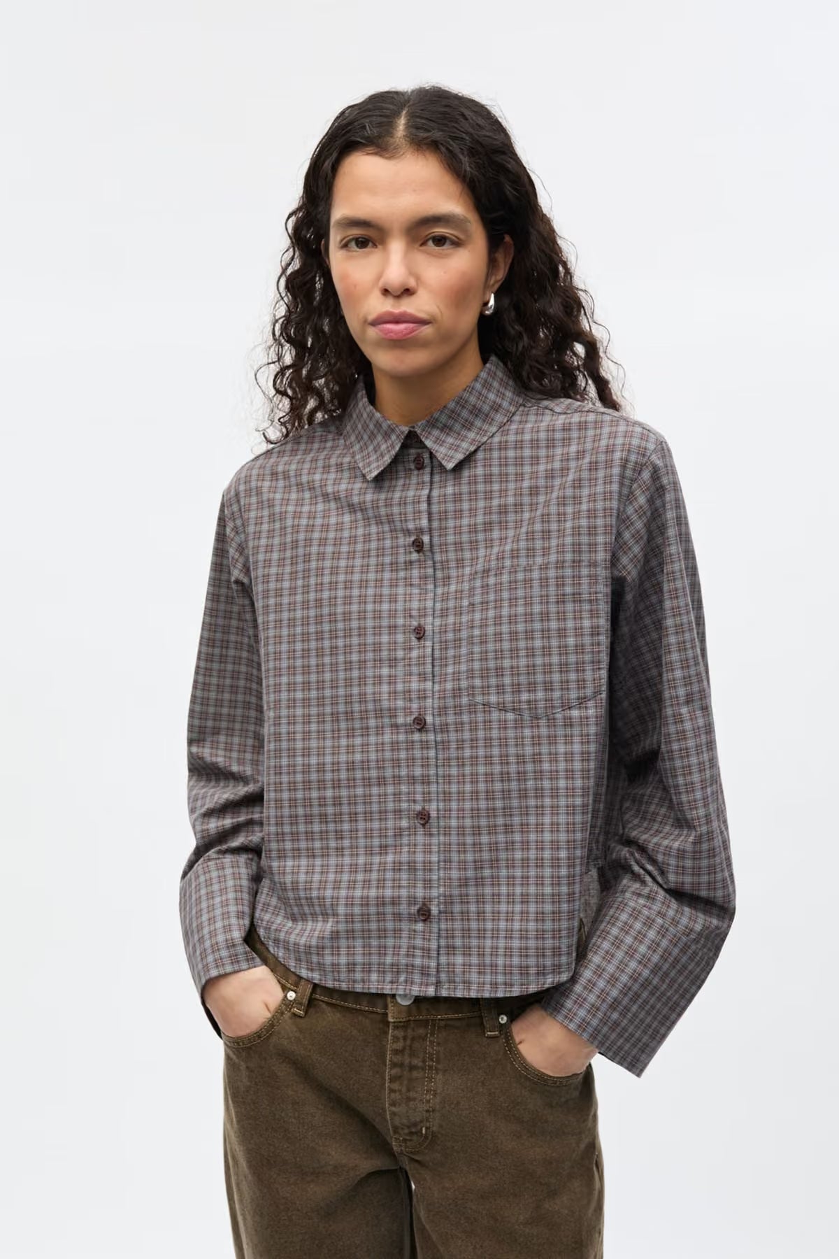 Envii Web Short Shirt - Pine Check
