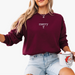 PETITRUE Merry Bow Sweater - Maroon Clothing - Tops - Sweaters - Sweatshirts by P E T I T R U E | Grace the Boutique