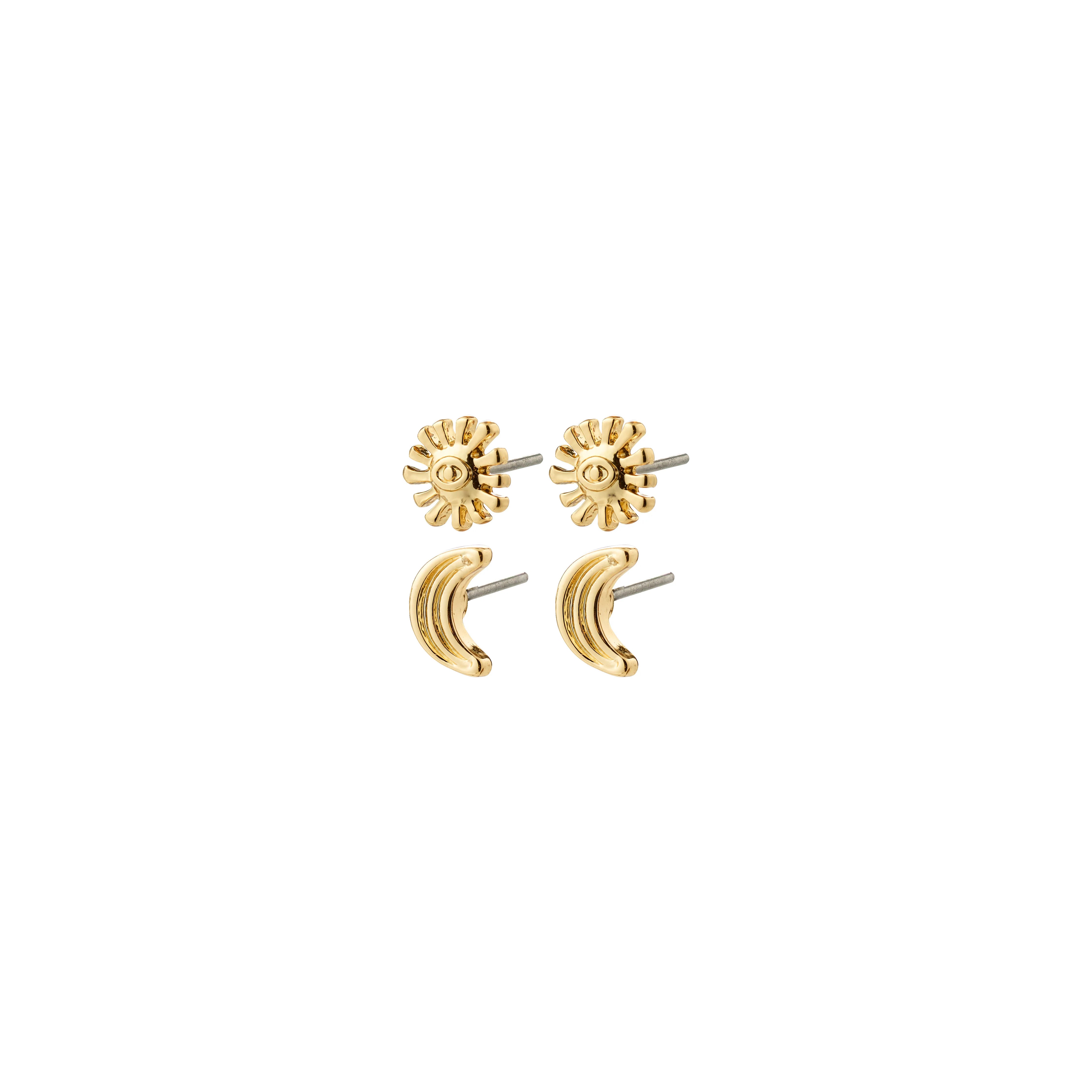 Pilgrim Misha Earrings 2 in 1 Set - Gold