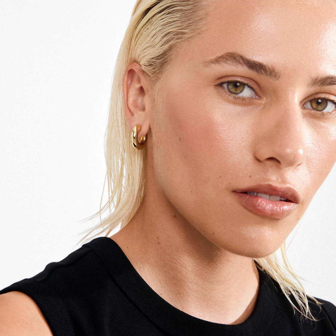 Pilgrim Aica Medium Hoop Earrings - Gold