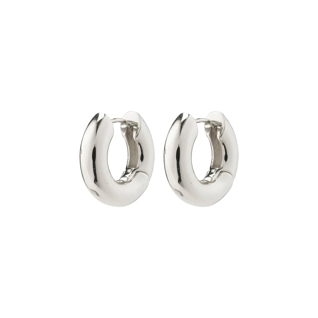 Pilgrim Aica Medium Hoop Earrings - Silver