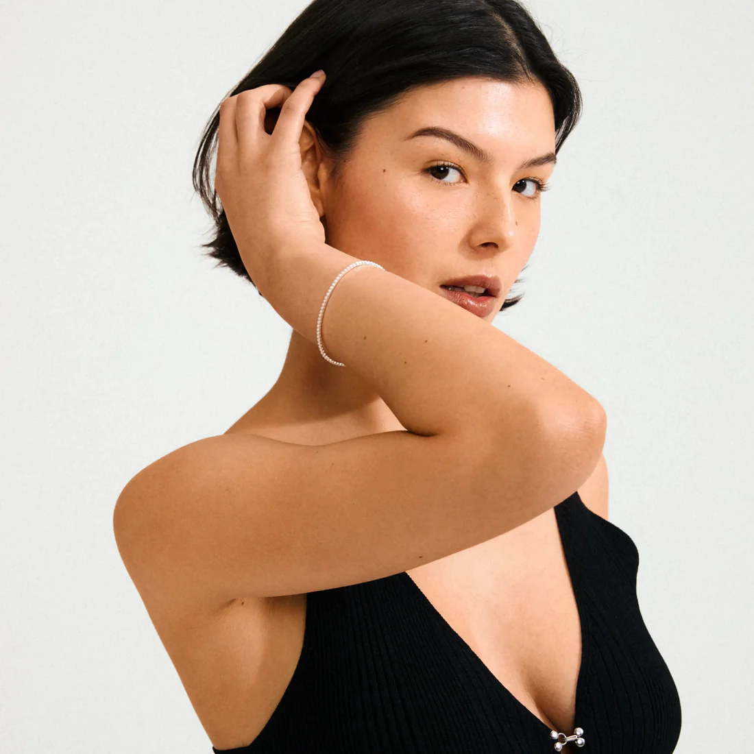 Pilgrim Arash Bracelet - Silver/White