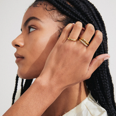 Pilgrim Bloom Recycled Ring 3-in-1 - Gold Accessories - Jewelry by Pilgrim | Grace the Boutique