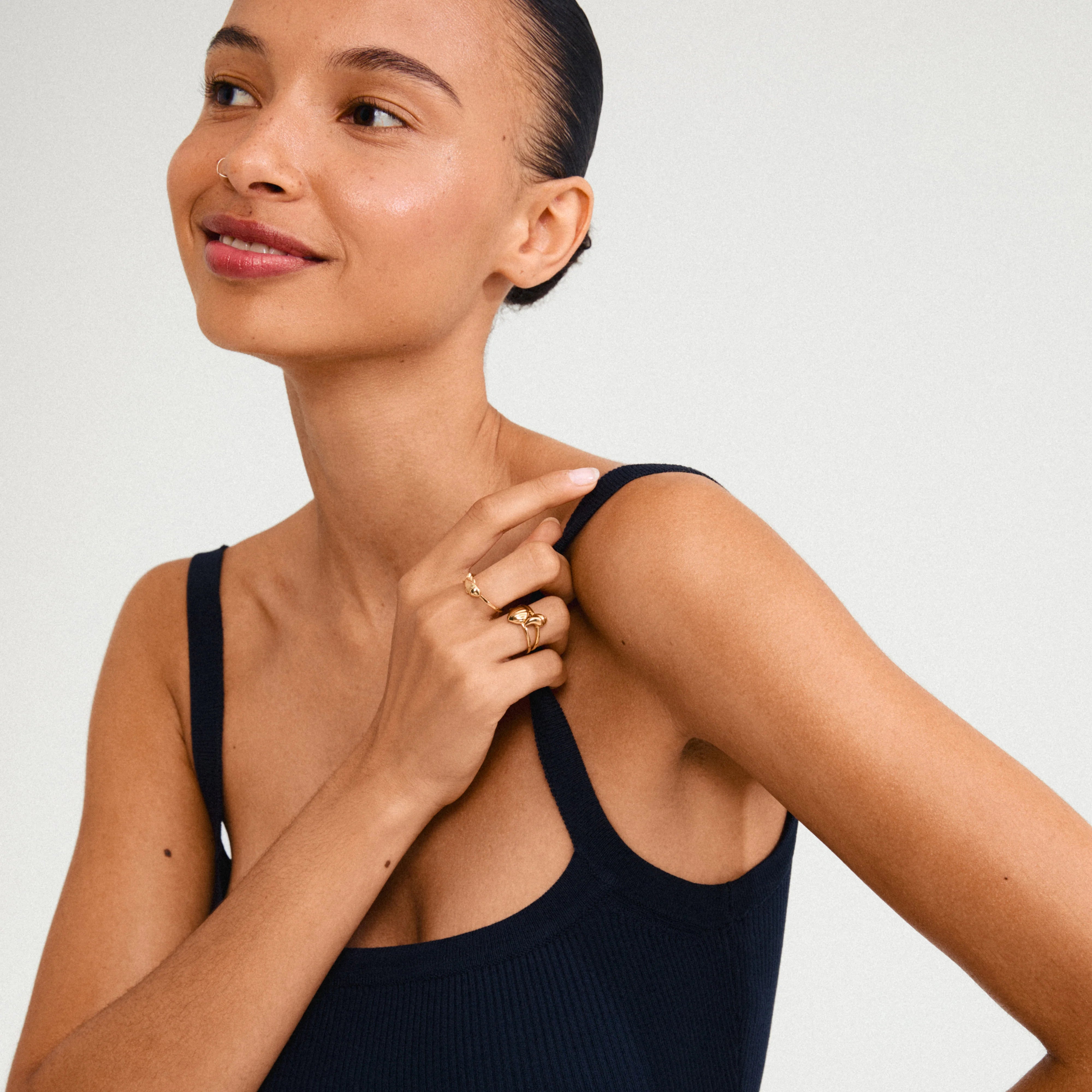 Pilgrim Breeze 3 in 1 Ring Set - Gold