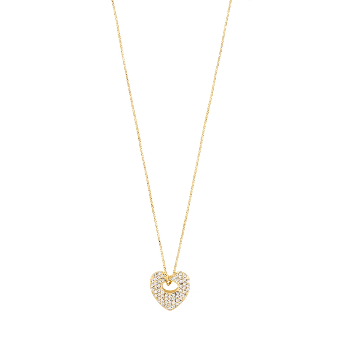 Pilgrim Dune Heart Necklace - Gold