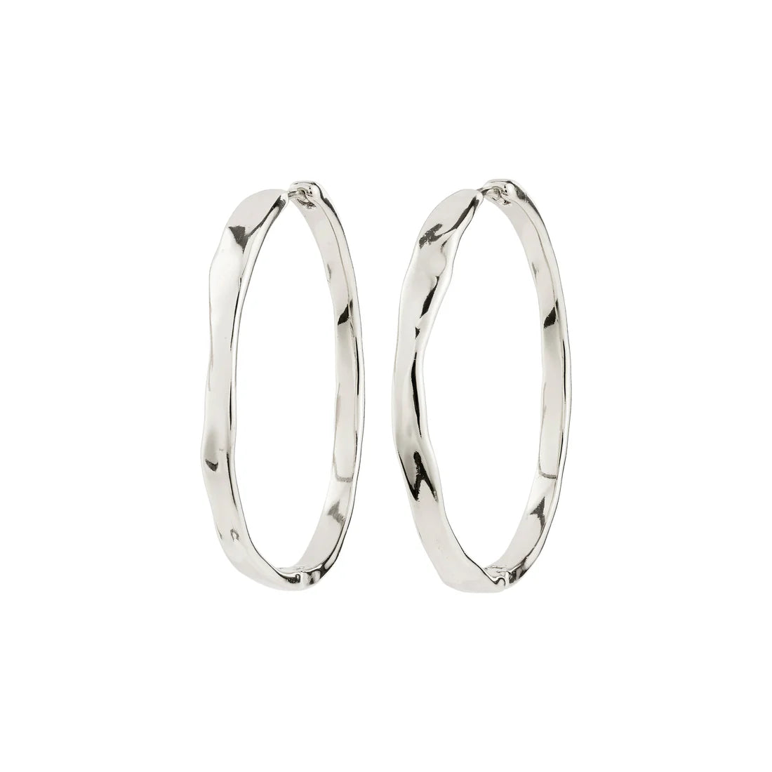 Pilgrim Ember Large Hoops - Silver