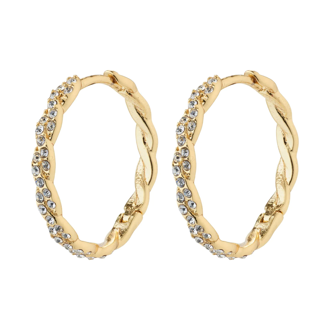 Pilgrim Ezo Twirled Crystal Hoops - Gold Accessories - Jewelry - Earrings by Pilgrim | Grace the Boutique