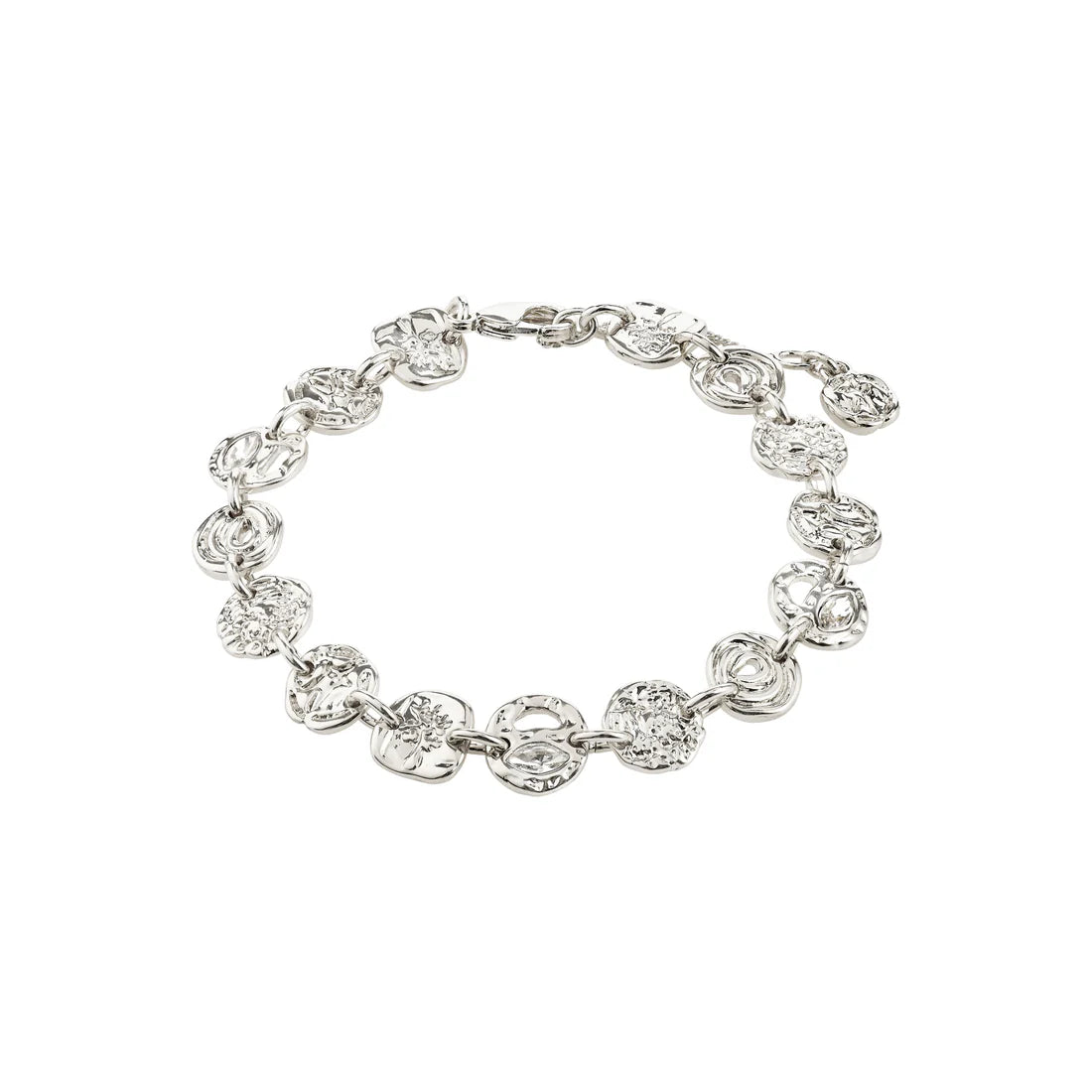 Pilgrim Fire Bracelet - Silver/Crystal
