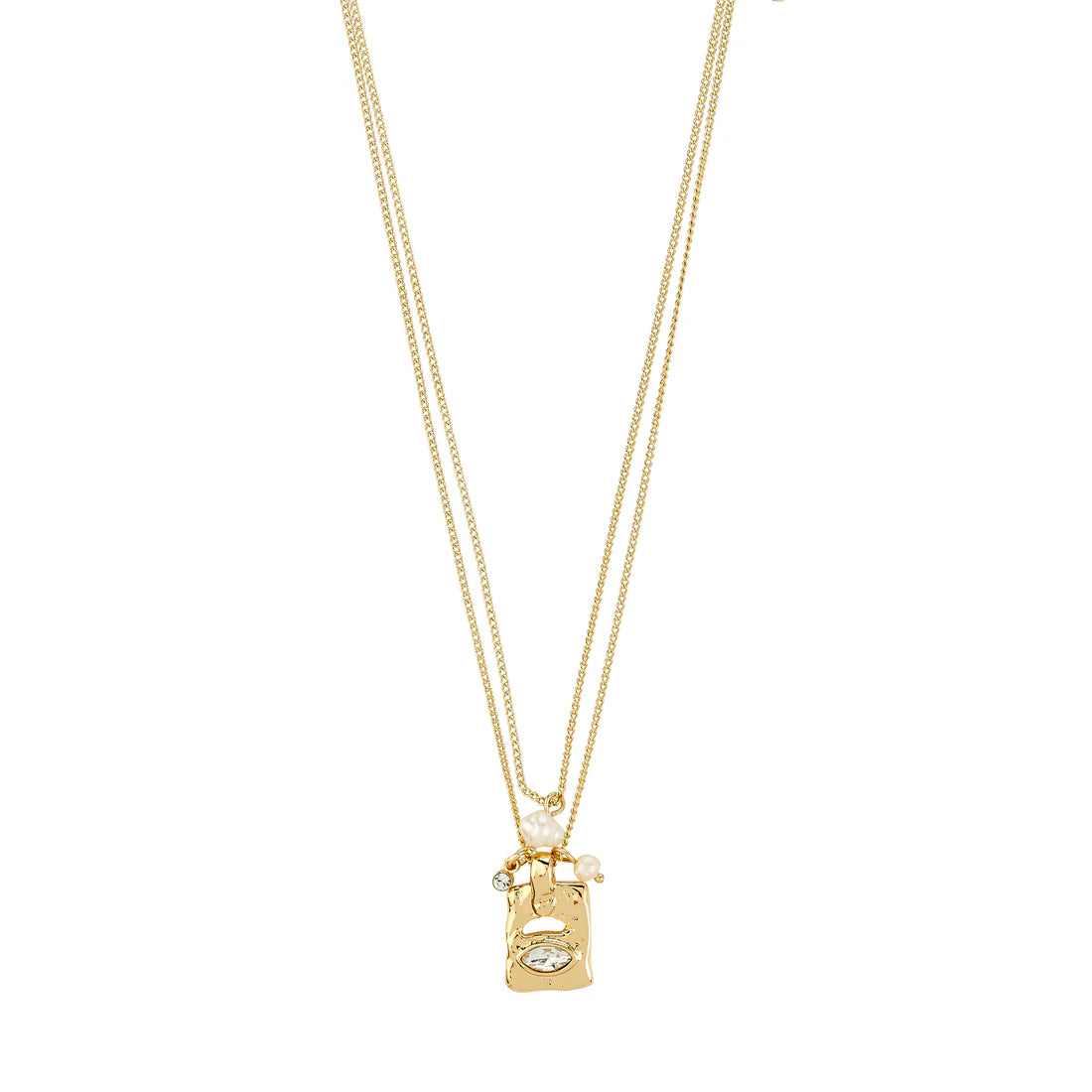 Pilgrim Fire Necklace - Gold/Crystal