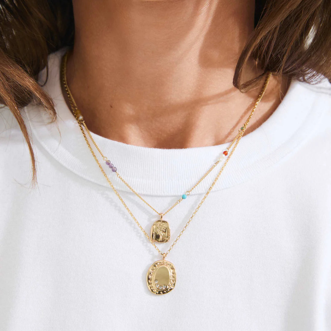 Pilgrim Here Layered Necklace - Gold
