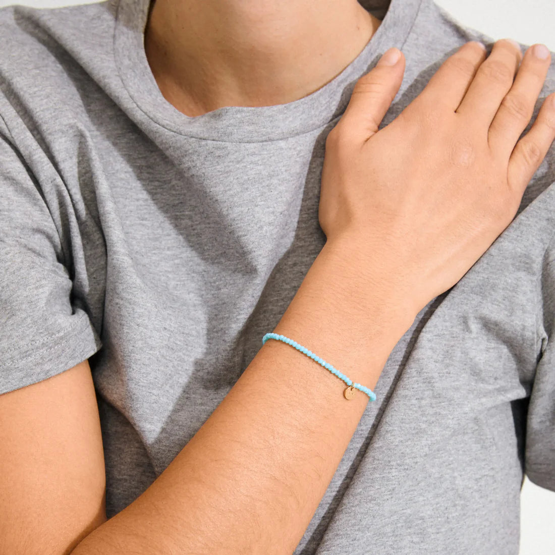 Pilgrim Indie Bracelet - Blue Light/Gold