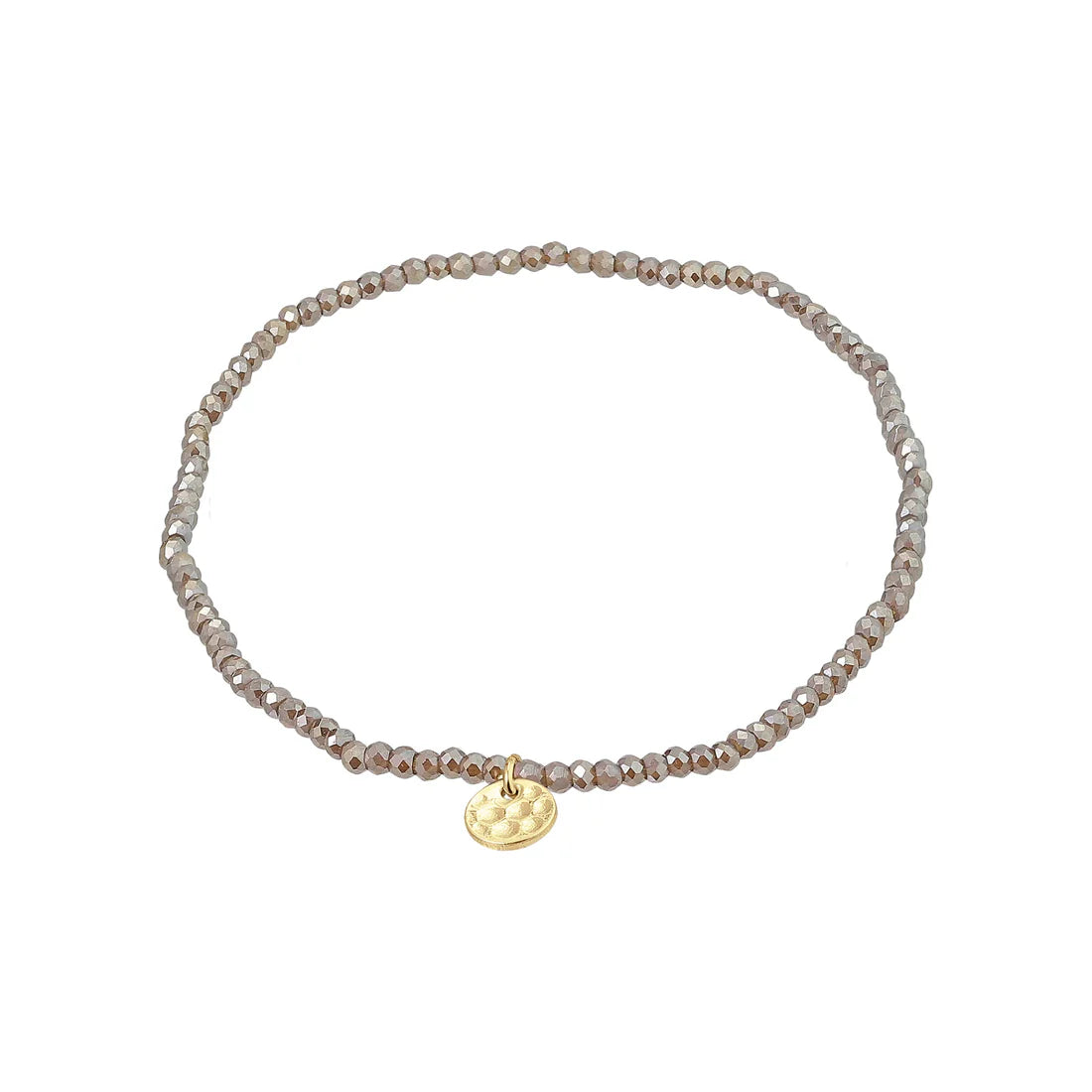 Pilgrim Indie Bracelet - Grey/Gold