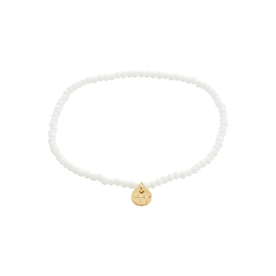 Pilgrim Indie Bracelet - White/Gold