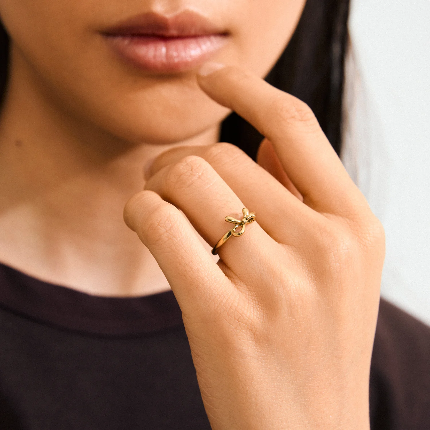 Pilgrim Lulu Bow Ring - Gold