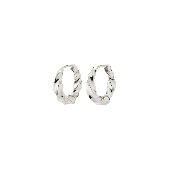 Pilgrim Medium Taffy Hoops - Silver Accessories - Jewelry - Earrings by Pilgrim | Grace the Boutique