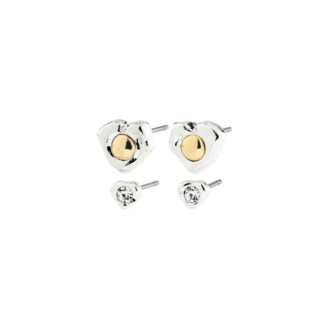 Pilgrim Nova 2 in 1 Earring Set - Silver