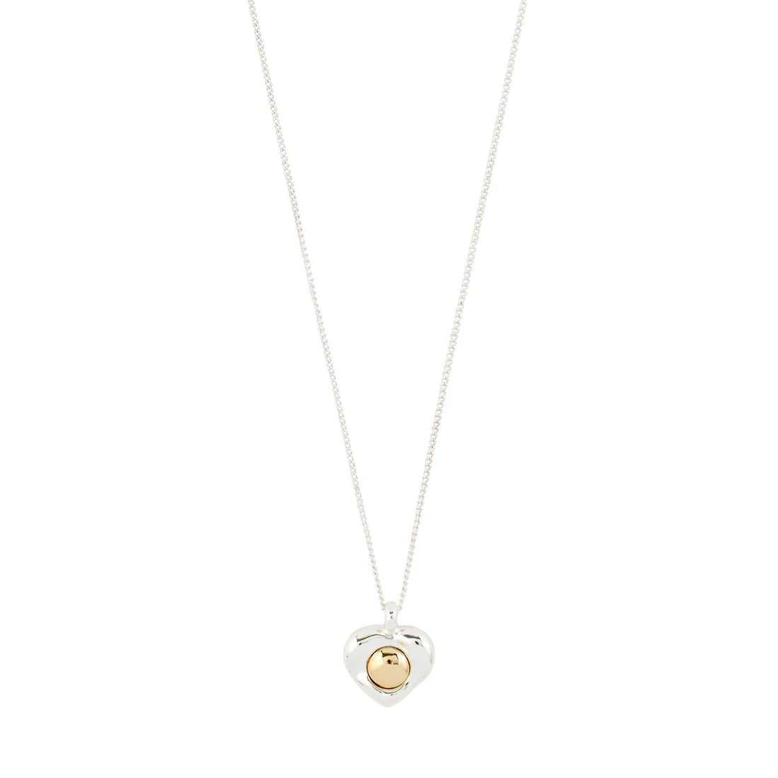Pilgrim Nova Heart Necklace - Silver