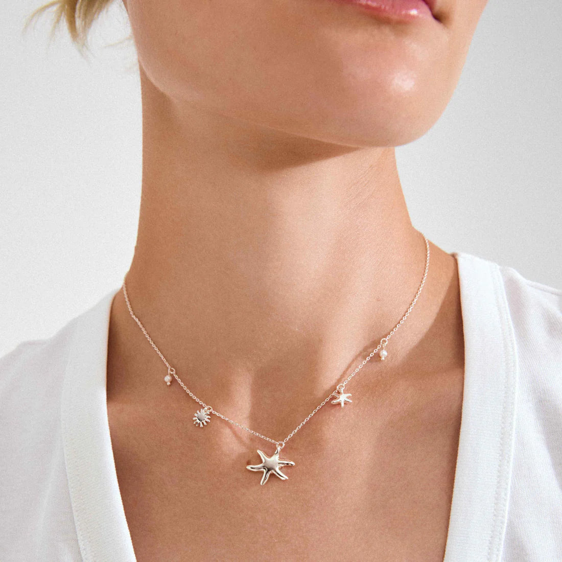 Pilgrim Prism Necklace - Silver