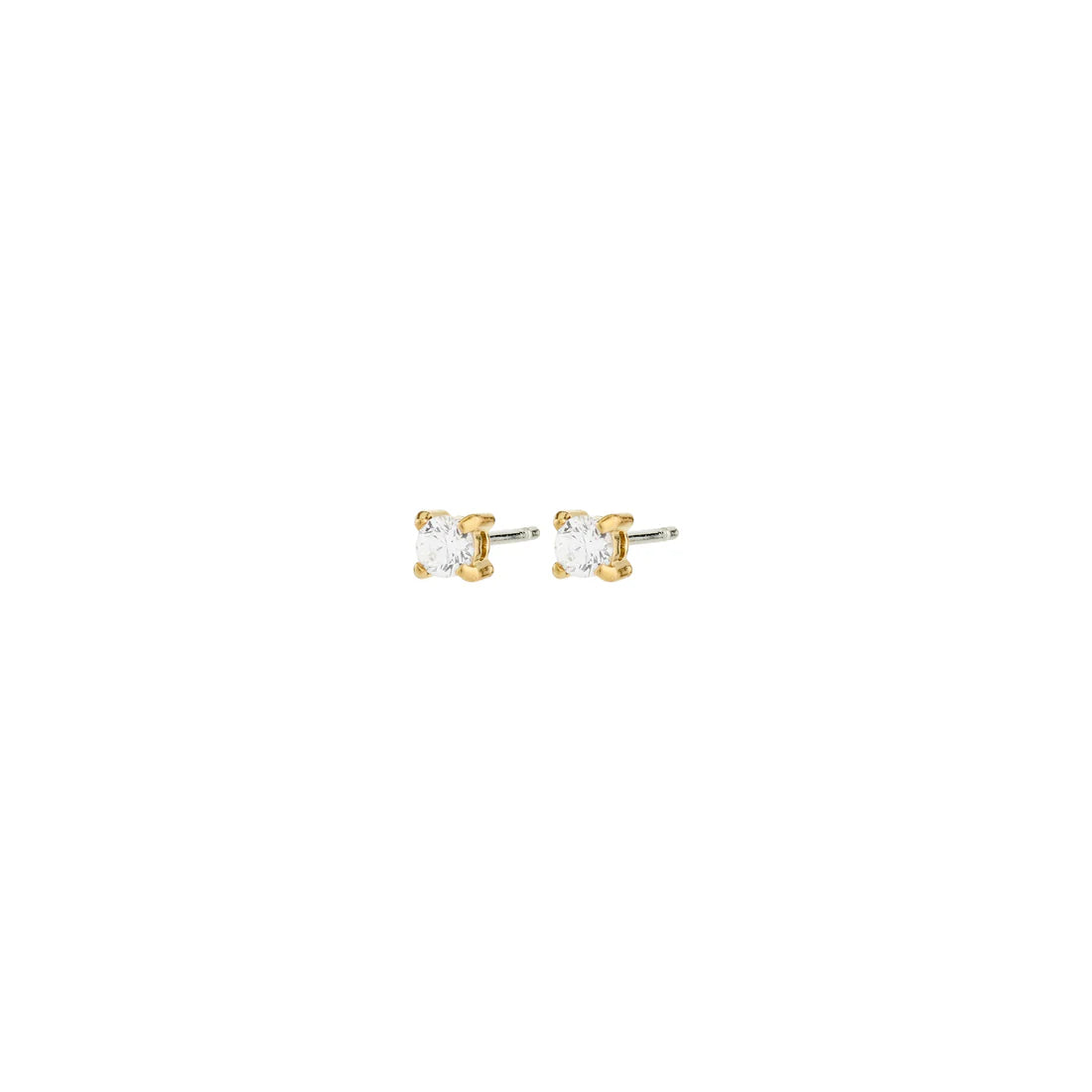 Pilgrim Ravi Crystal Studs 3mm - Gold